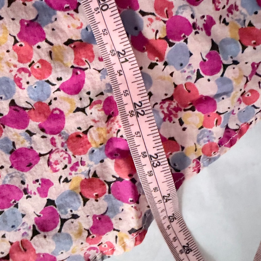 Boden Multicolor Floral Button-Down lightweight cotton Shirt size 4 - Picture 6 of 7